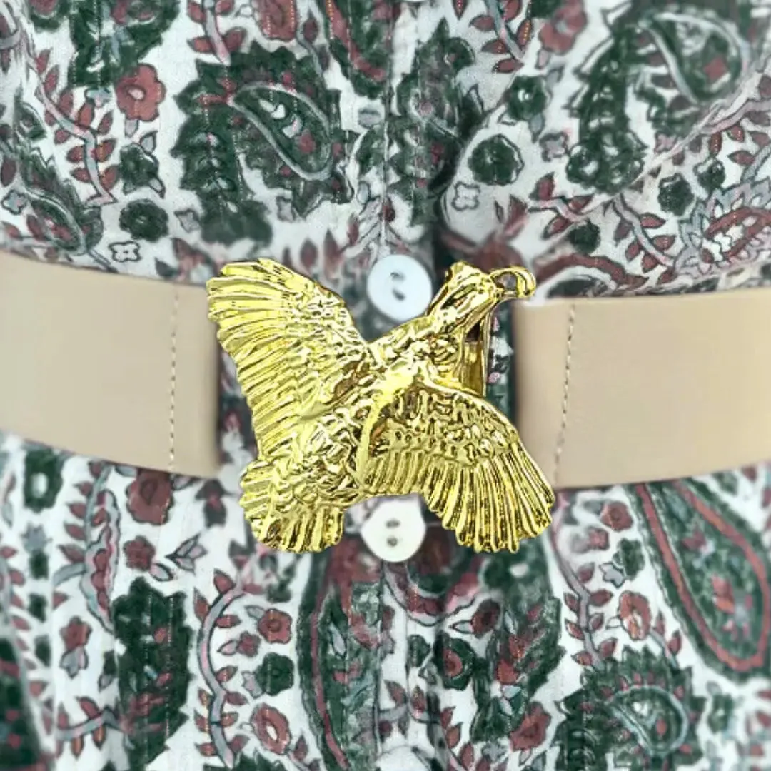 Pheasant Artisan Metal Belt Buckle