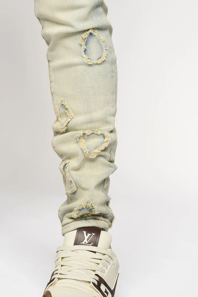 PHEELINGS DIAMOND TEARS SKINNY DENIM (Light Blue)