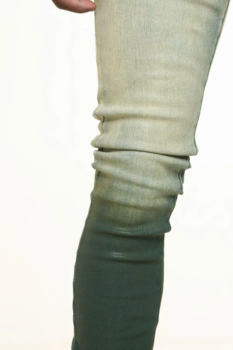 PHEELINGS INNER PEACE SKINNY DENIM (FOREST GREEN GRAIDENT WAX)