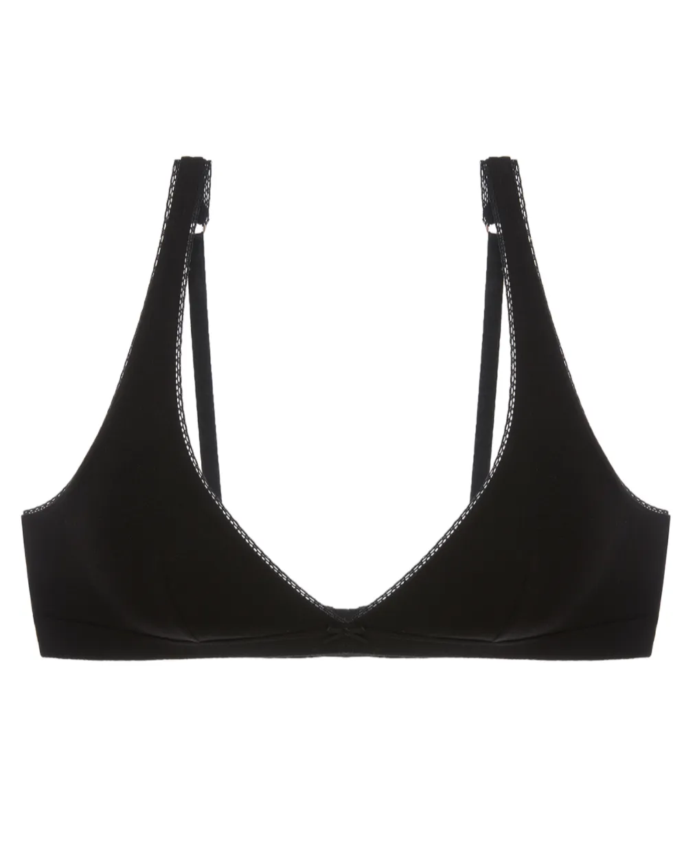 Pima Goddess Everyday V-Bralette - Black   Buff