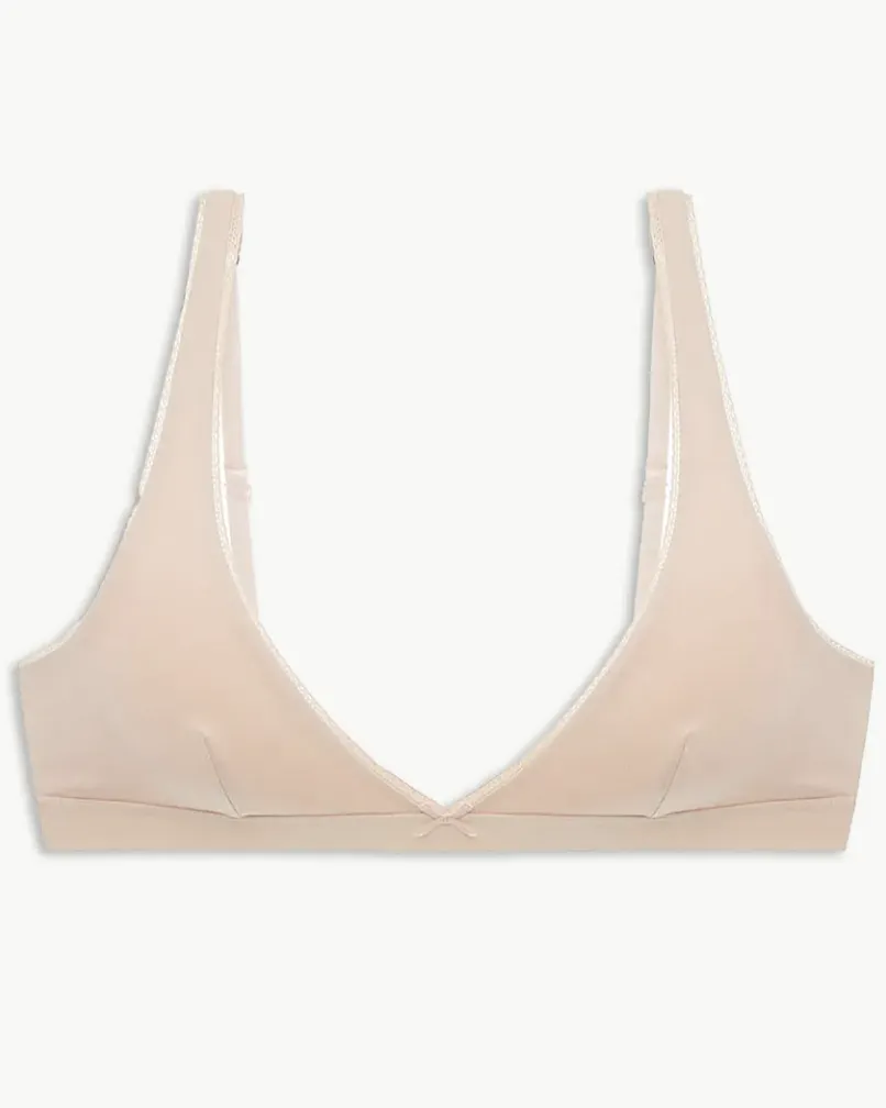 Pima Goddess Everyday V-Bralette - Black   Buff
