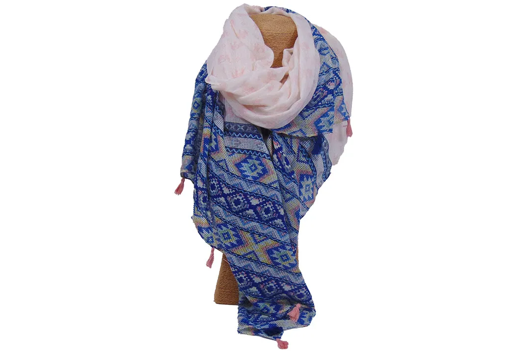 Pink Aztec Elephant Scarf