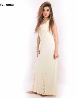 Pink Flourish Nighty For Women - FL-0063
