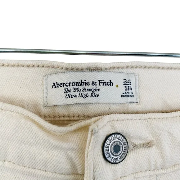 PLUS Abercrombie &amp; Fitch NWT Ultra High Rise 90’s Straight Stone Color Jeans 18