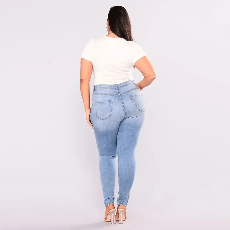 Plus Size Ripped Skinny Jeans