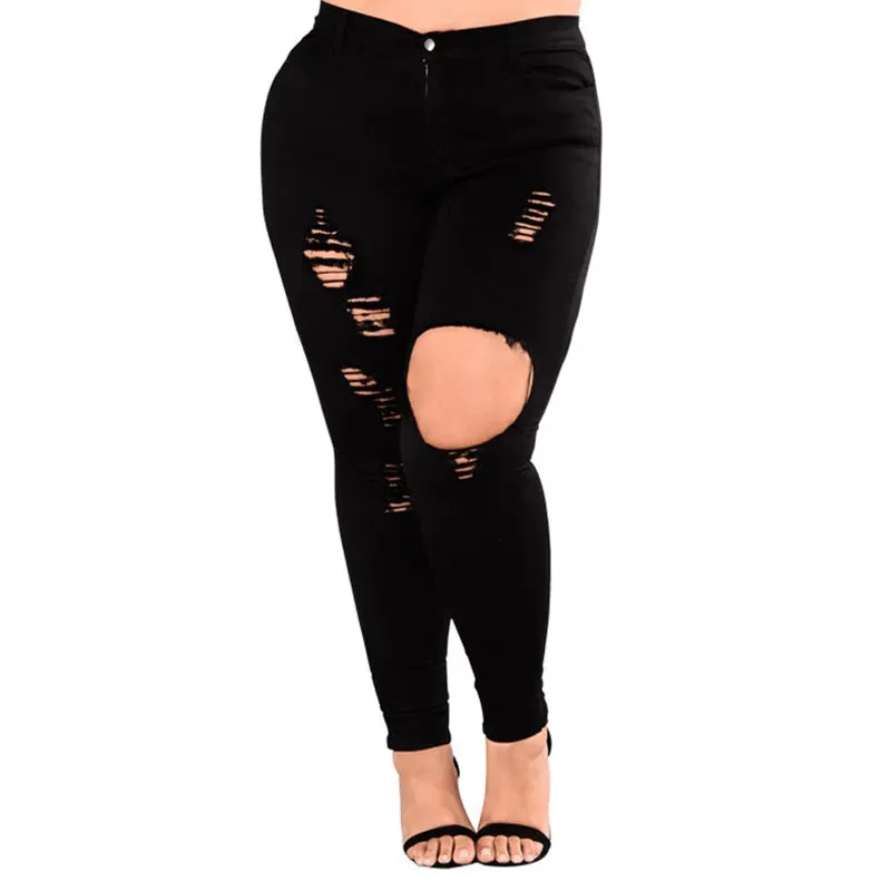 Plus Size Ripped Skinny Jeans