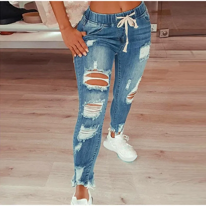 Plus Size Ripped Skinny Jeans