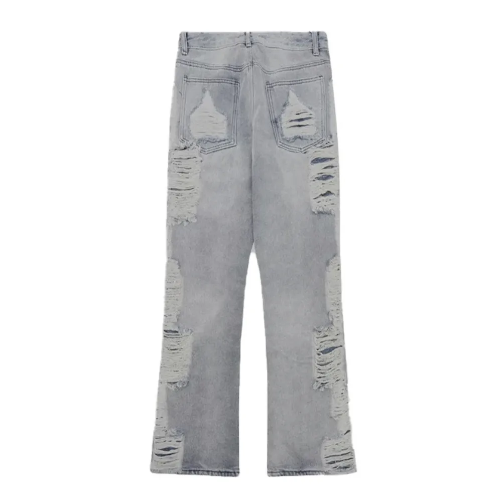 PM | Street Side Ripped Straight Jeans