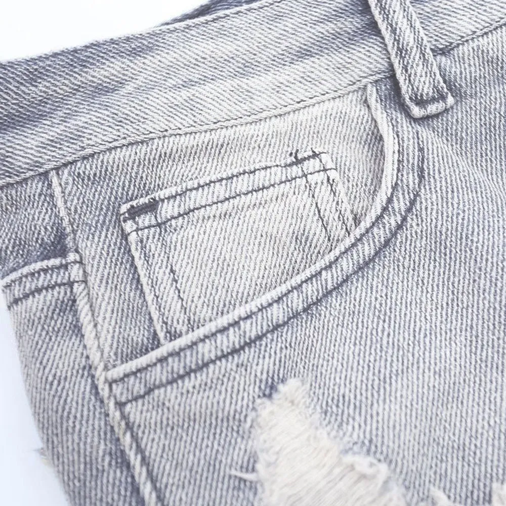 PM | Street Side Ripped Straight Jeans