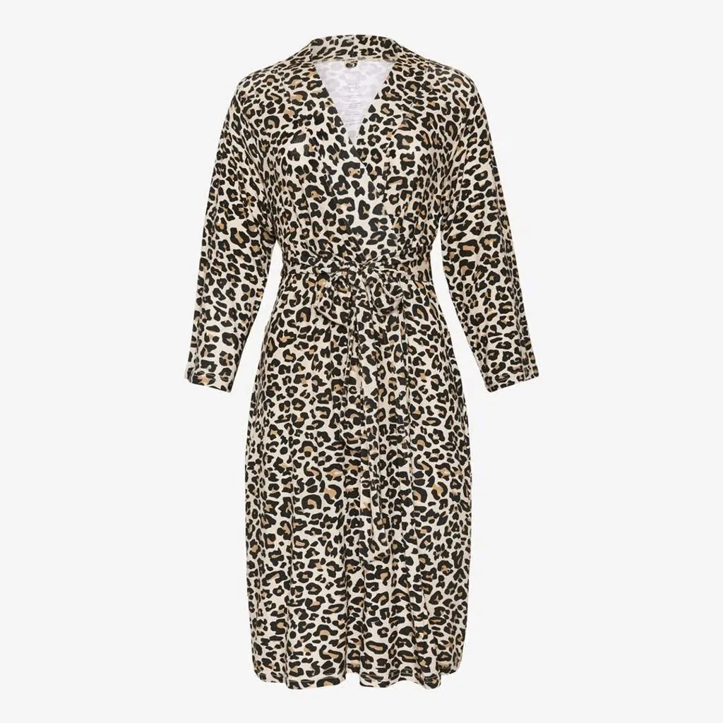 Posh Peanut Lana Leopard Tan - Mommy Robe