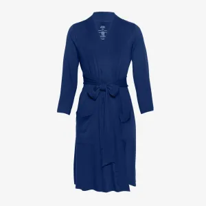 Posh Peanut Solid Color Sailor Blue Mommy Robe Navy
