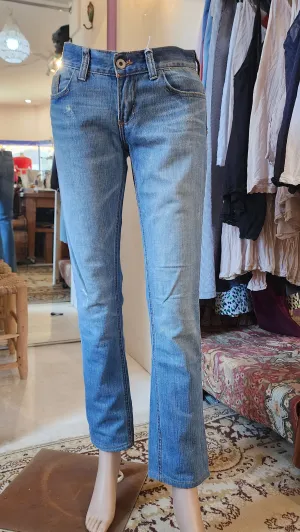 Pre-Loved Jeans - Hallister Distressed Denim Straight Leg Jean Sz 26