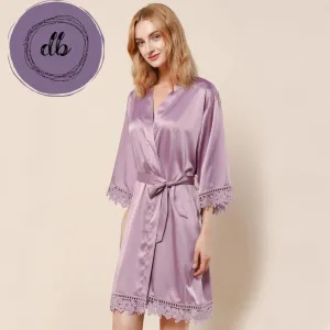 Premium Rose Lace Satin 3031 Mauve