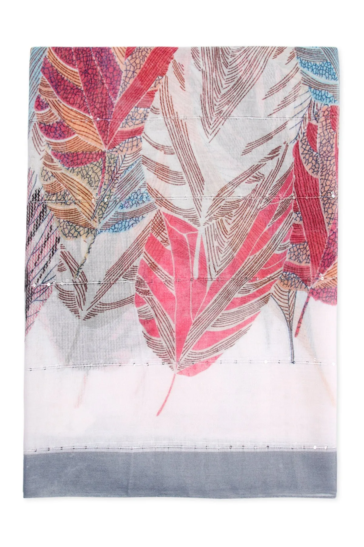 PRINTED FRINGE SCARF
