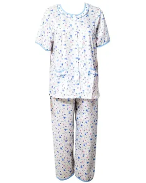 Printed White Nightwear Suit 2Pc -11.10 Women Nightdress