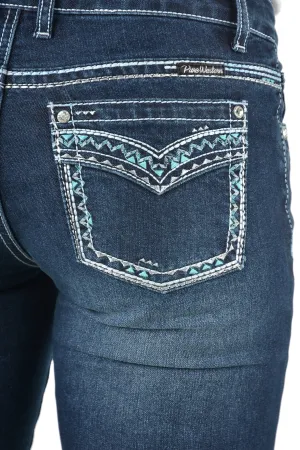 Pure Western Geraldine Straight Leg Ladies Jean Midnight