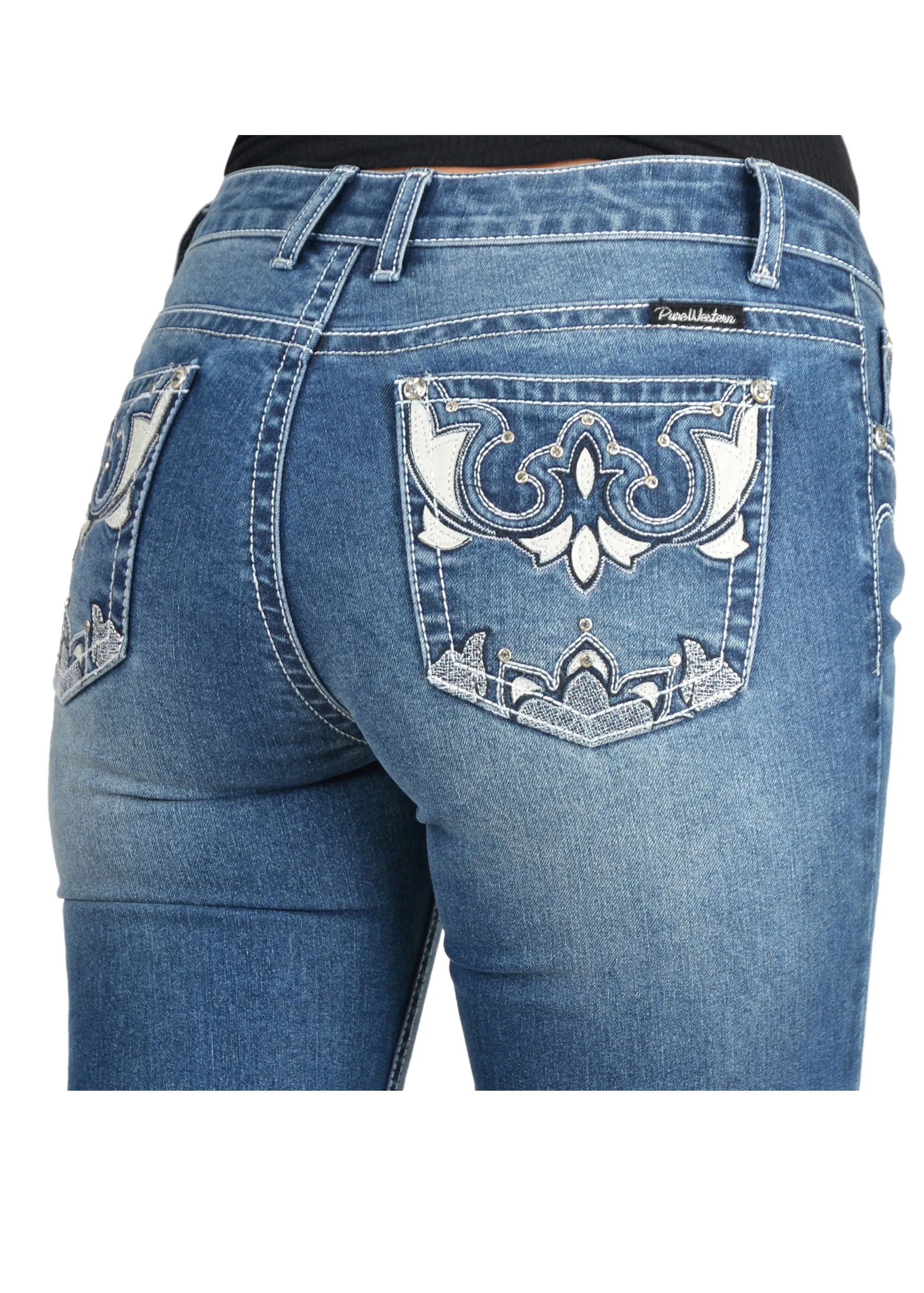 Pure Western Maryanne Straight Leg Ladies Jean Morning Sky