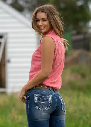 Pure Western Maryanne Straight Leg Ladies Jean Morning Sky