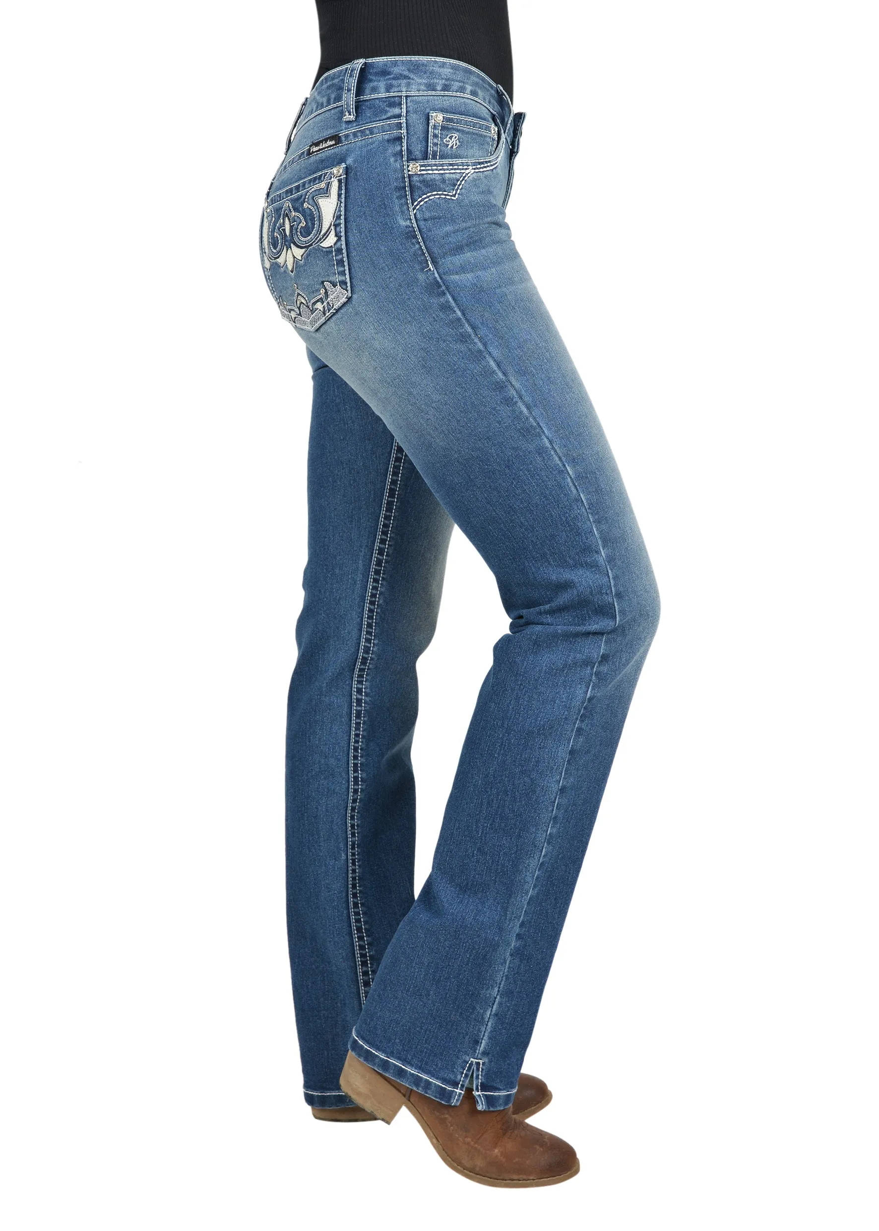 Pure Western Maryanne Straight Leg Ladies Jean Morning Sky