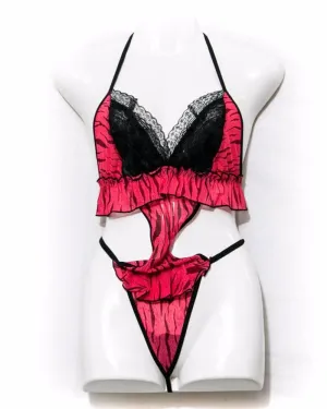 Pussy Cat Lingerie Set - Peach