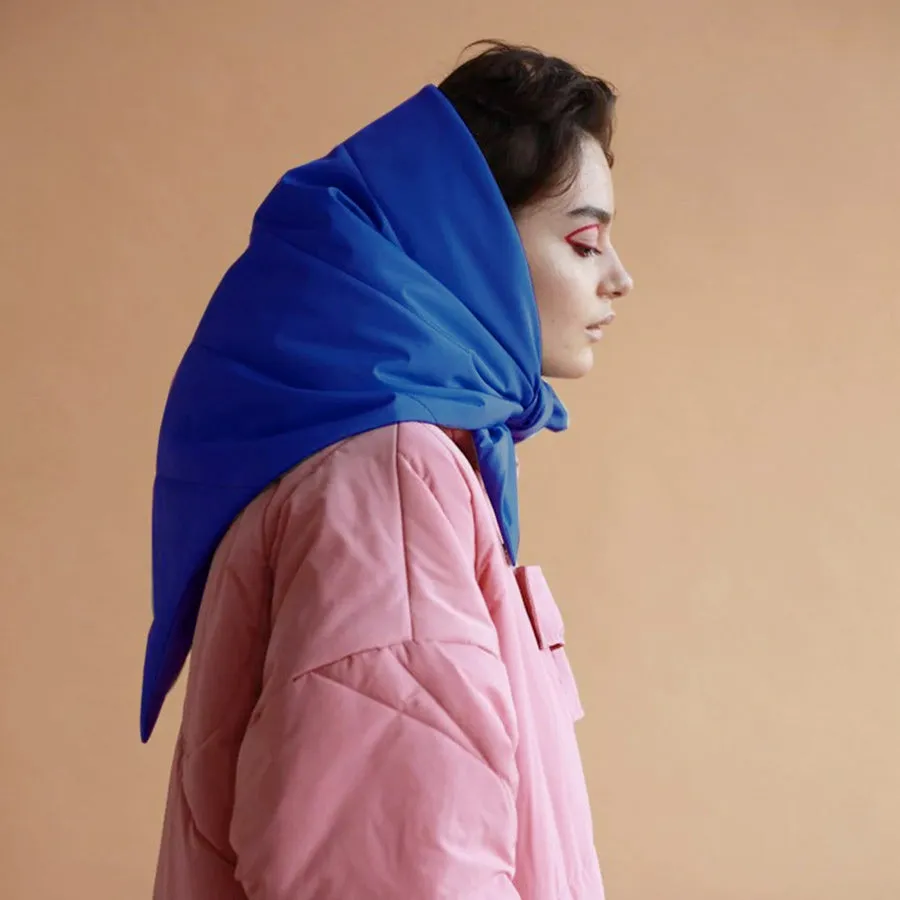 Quilted Headscarf Puffer Scarf Triangle Shawl Hood