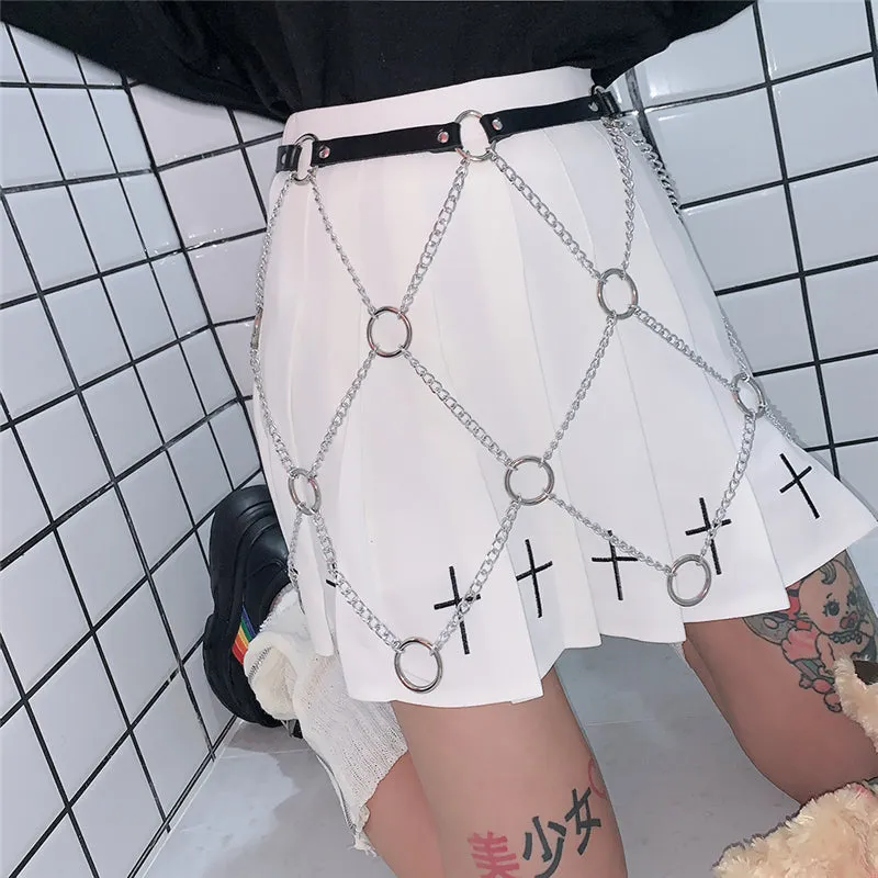 "METAL PUNK CROSS" CHAIN BELT D070403