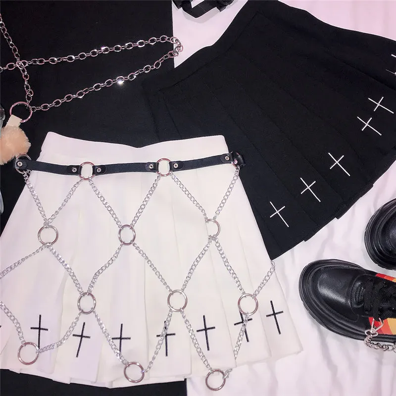 "METAL PUNK CROSS" CHAIN BELT D070403