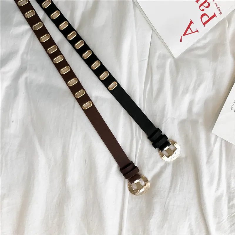 "PUNK OVAL HOLE" BLACK BELT K122818