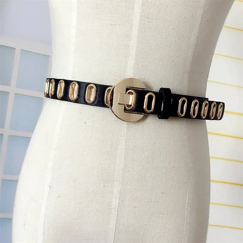 "PUNK OVAL HOLE" BLACK BELT K122818