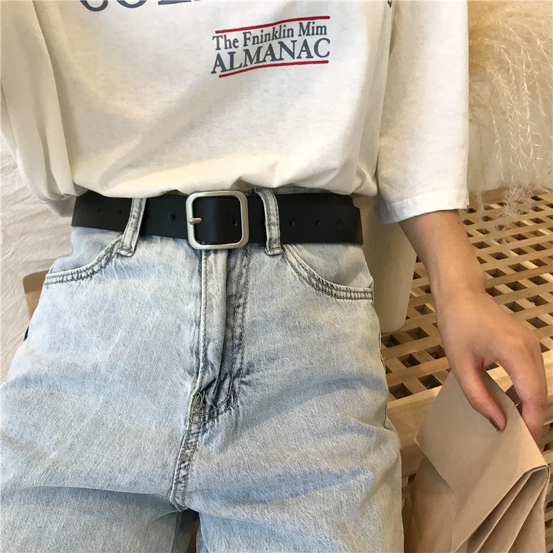 "UNISEX SQUARE BUCKLE" BELT K122819