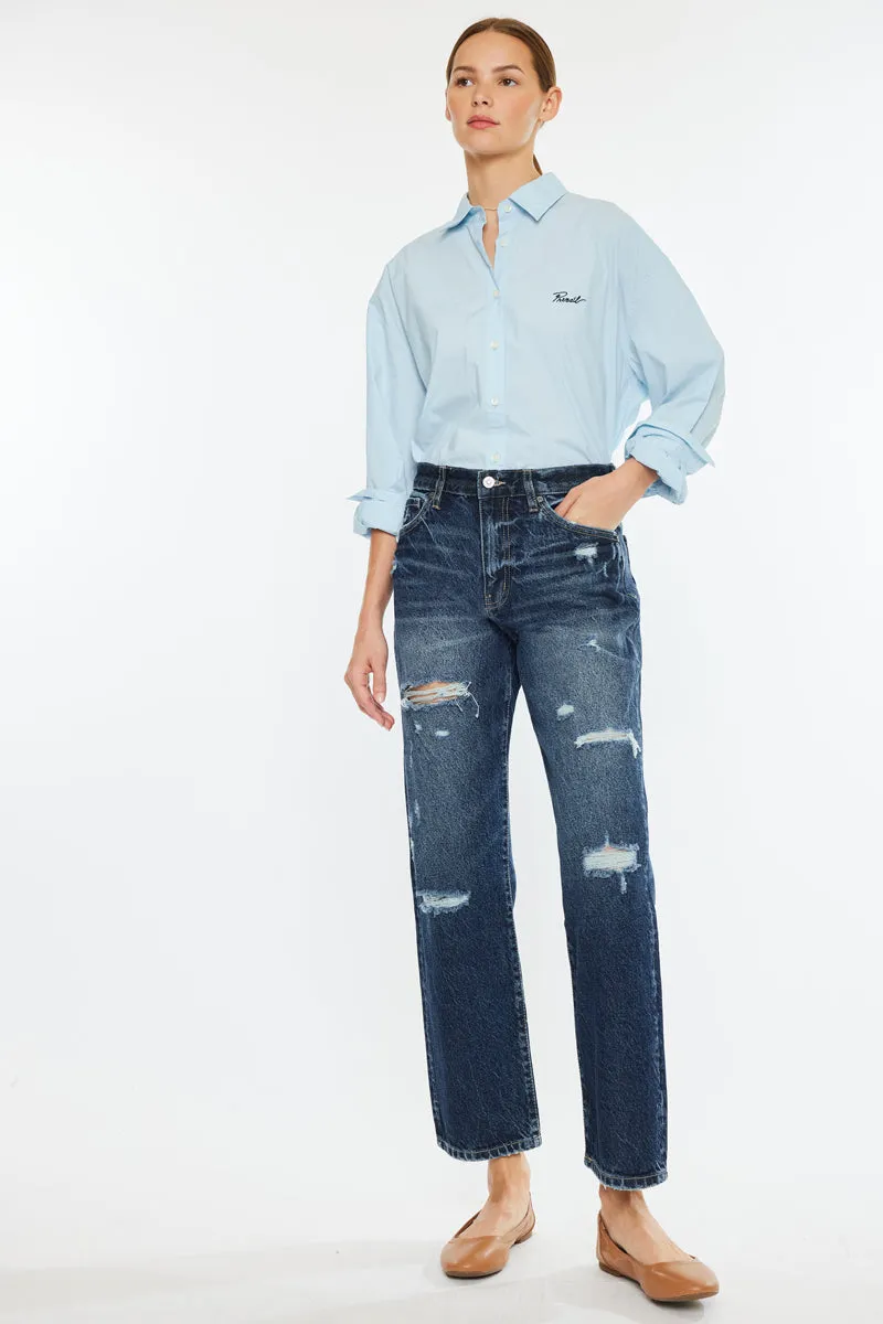 Raelynn High Rise Straight Leg Jeans