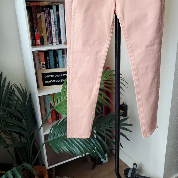 Rag &amp; Bone High Rise Pink Skinny Jeans
