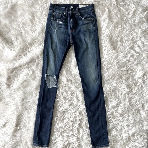 rag &amp; bone Justine High-Rise Skinny Jeans, Mateos