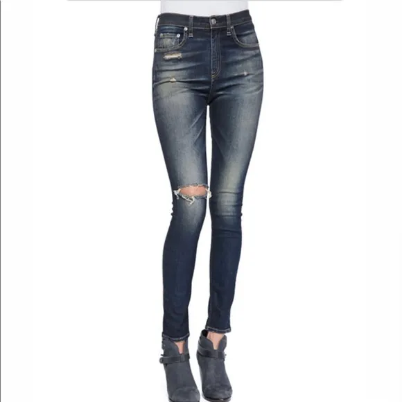 rag &amp; bone Justine High-Rise Skinny Jeans, Mateos