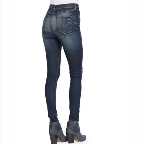 rag &amp; bone Justine High-Rise Skinny Jeans, Mateos