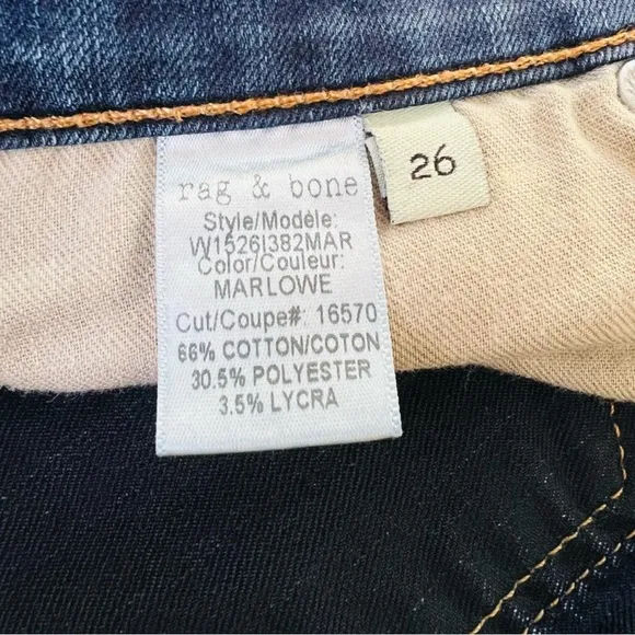 Rag &amp; Bone Marlowe Low Rise Capri Skinny Jeans 26
