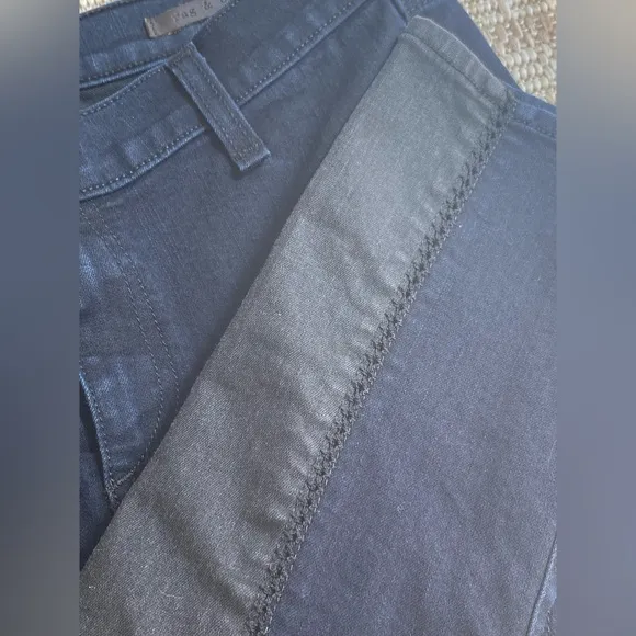 Rag &amp; Bone Ribbon Trim mid rise Skinny Jeans in midnight blue size 27
