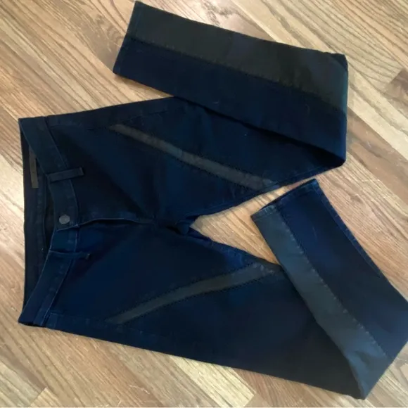 Rag &amp; Bone Ribbon Trim mid rise Skinny Jeans in midnight blue size 27