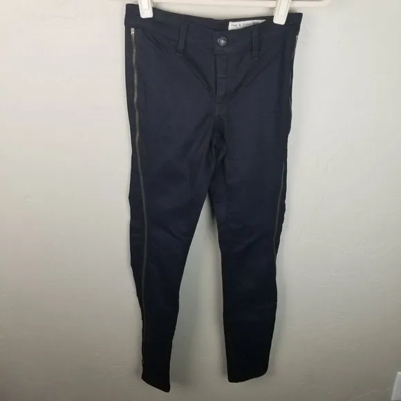 Rag &amp; Bone Women's 24 Black Skinny Jeans Full Zip