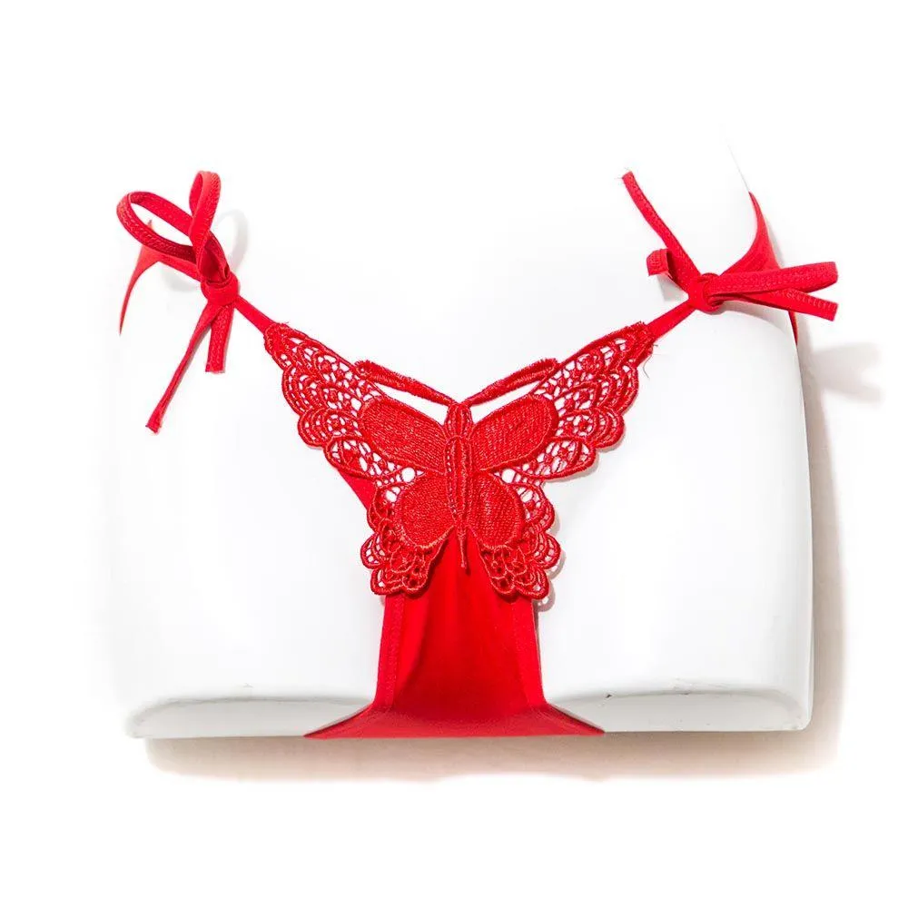 Red Butterfly Bikini Lingerie For Women