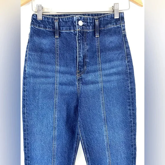 REFORMATION Women's Amie Seamed High Rise Straight Leg Jeans Sz 25