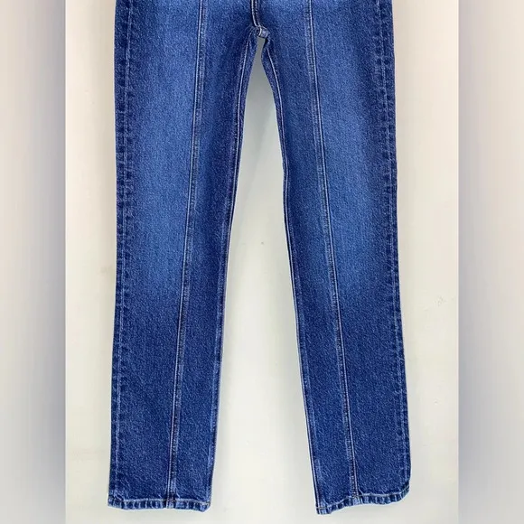 REFORMATION Women's Amie Seamed High Rise Straight Leg Jeans Sz 25