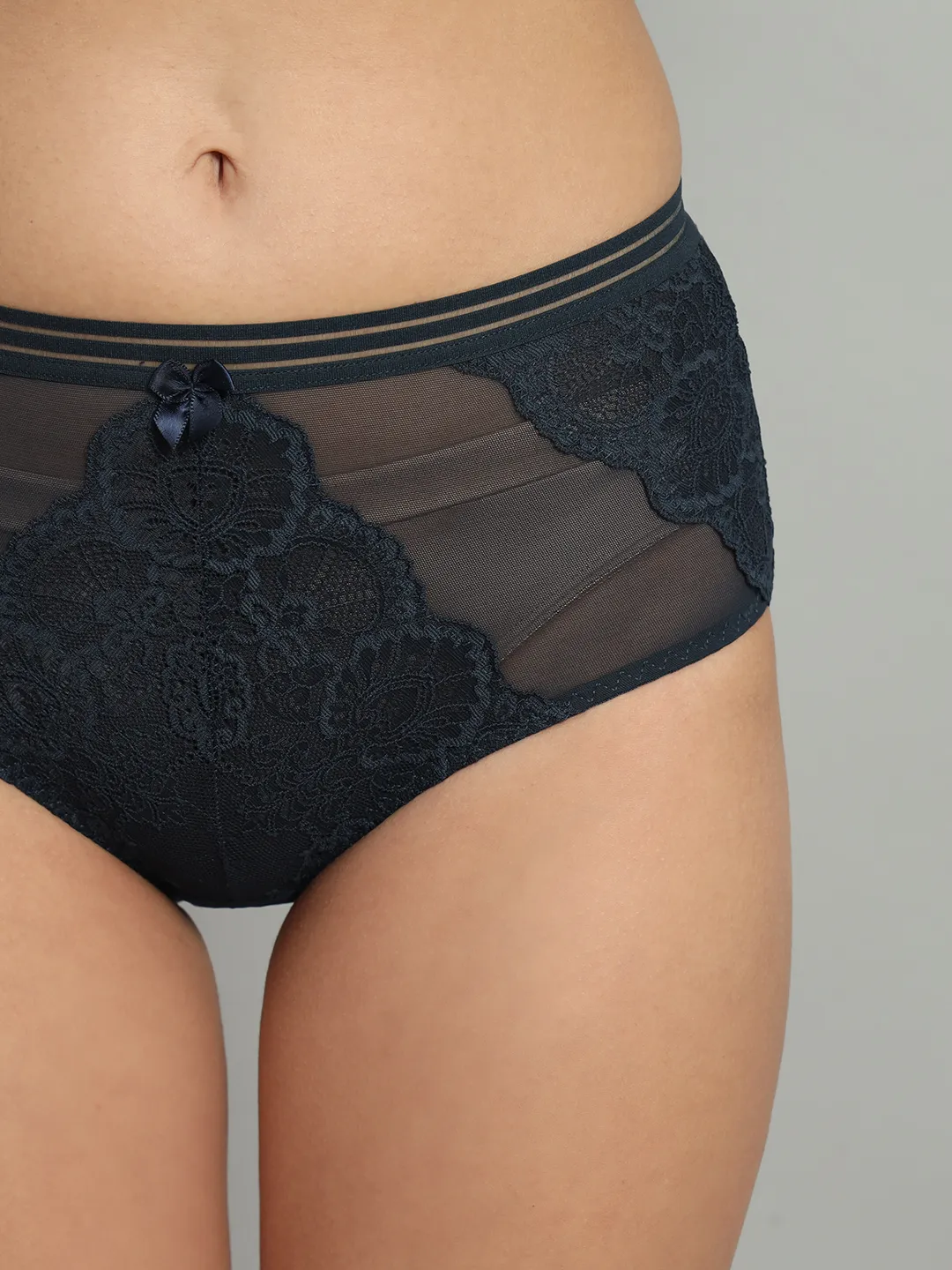 revoue premium sexy lingerie set (racerback laced padded wired full-cup bralette & low waist bikini panty)