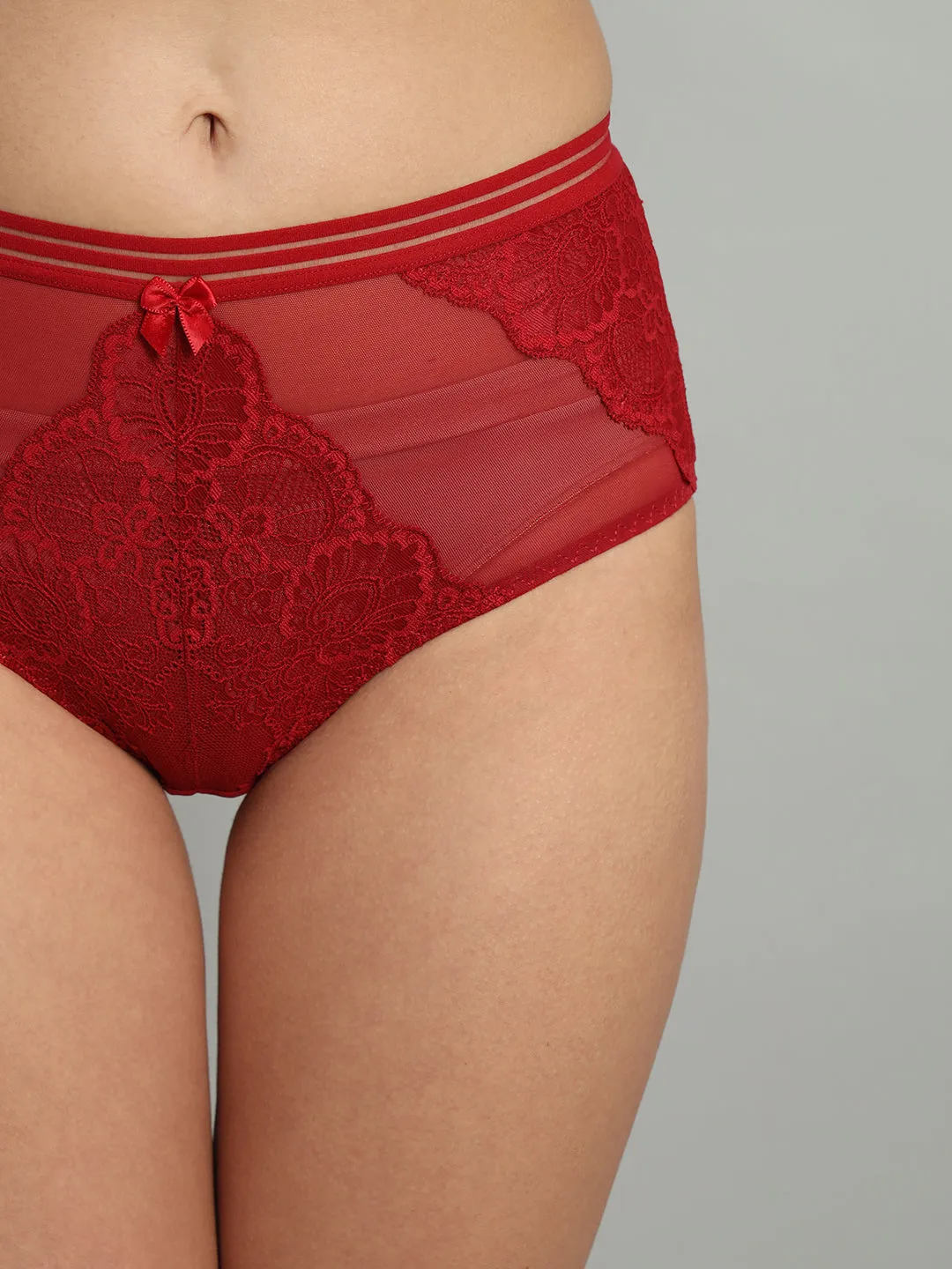 revoue premium sexy lingerie set (racerback laced padded wired full-cup bralette & low waist bikini panty)