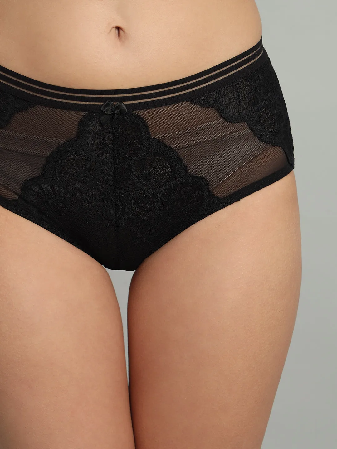 revoue premium sexy lingerie set (racerback laced padded wired full-cup bralette & low waist bikini panty)