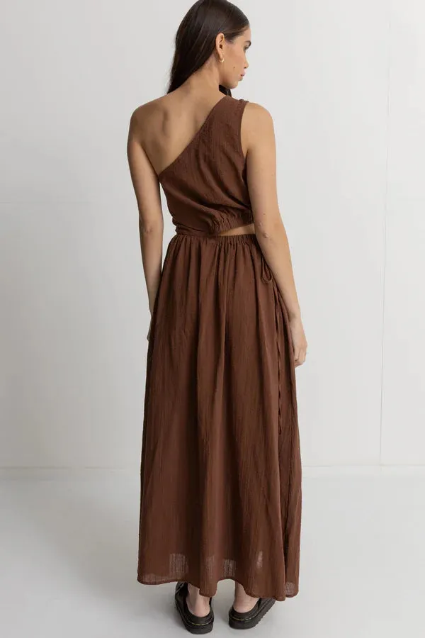 RHYTHM TYLER ONE SHOULDER MAXI DRESS