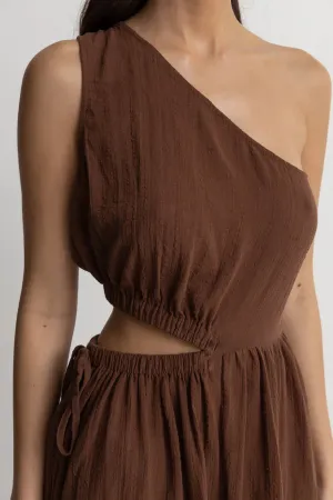 RHYTHM TYLER ONE SHOULDER MAXI DRESS