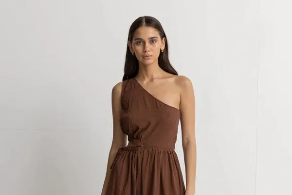 RHYTHM TYLER ONE SHOULDER MAXI DRESS