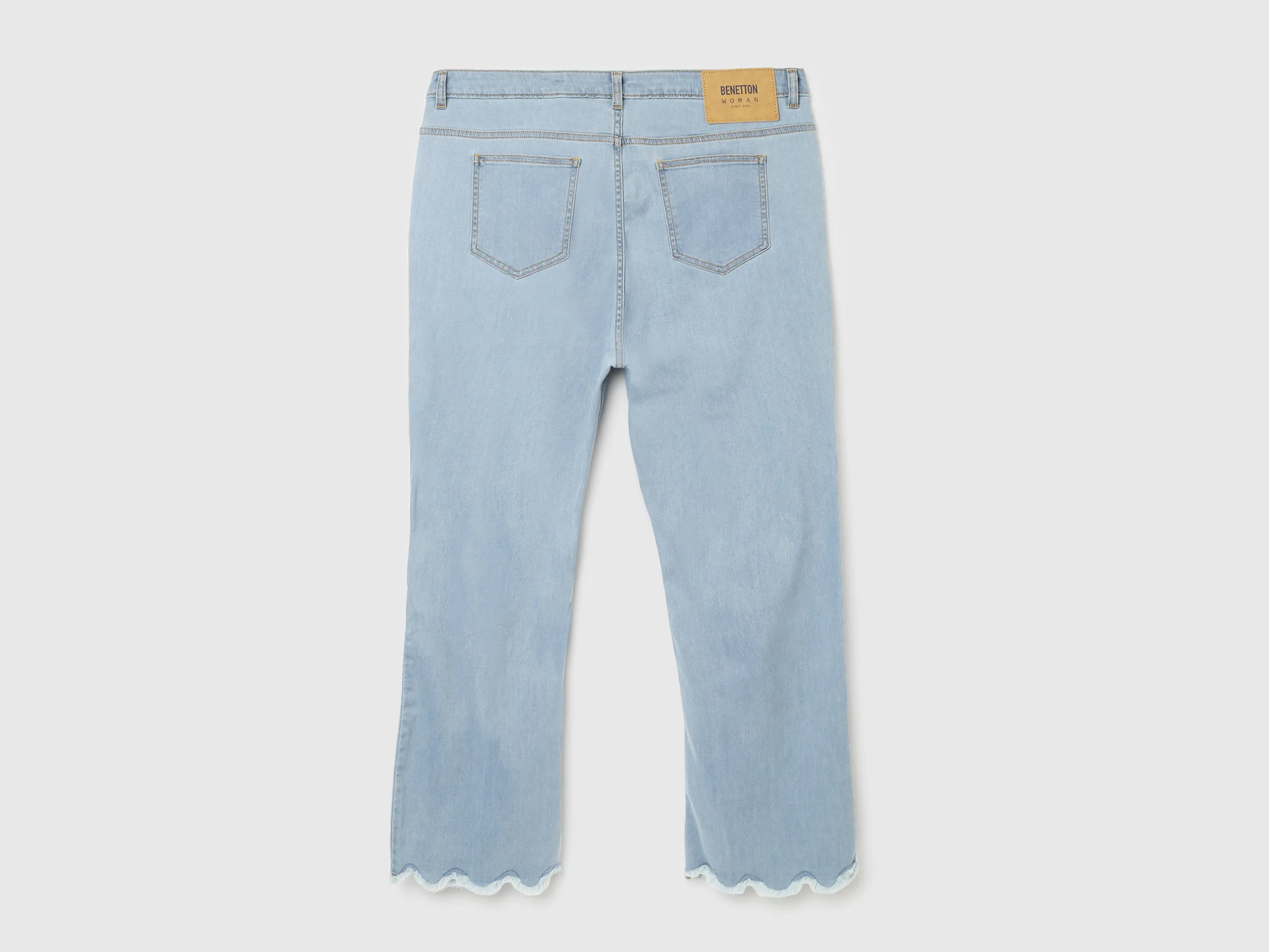 Ripped & Frayed Button Down Bootleg Jeans