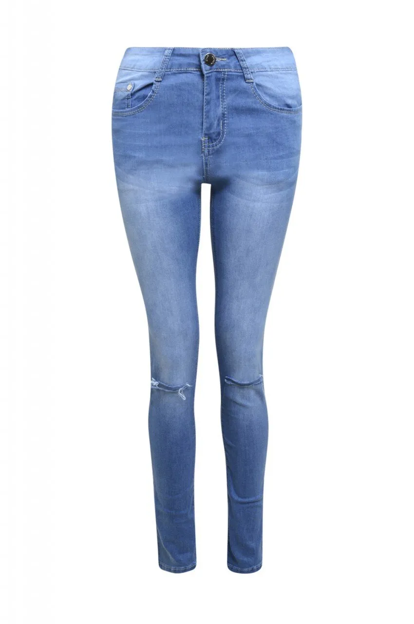 Ripped Knee Jeans